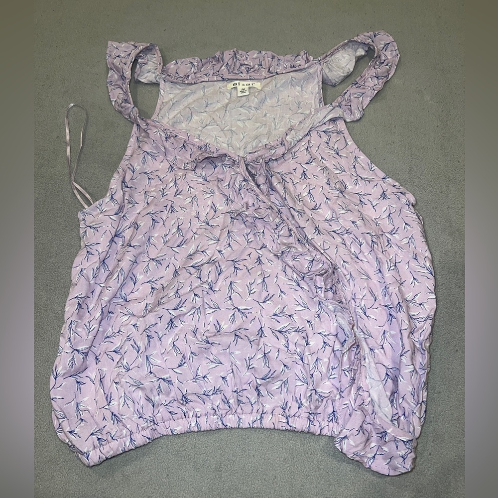 Lavender floral top from Francesca’s